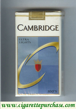 Cambridge Ultra Lights 100s cigarettes soft box